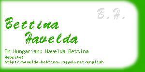 bettina havelda business card
